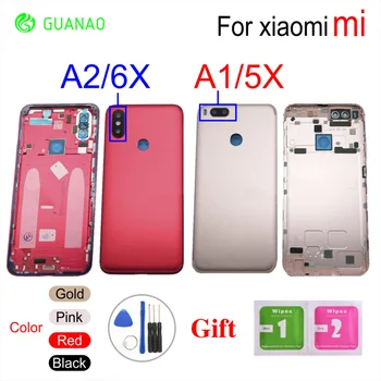 For Xiaomi Mi A2 6X batteridækslet Tilbage Boliger bagpanel Tilfældet For Xiaomi Mi A1 5X-Batteri Cover+Power Volume-Knap Udskiftning