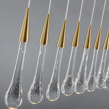 Guld Dråbe Vand Krystal Vedhæng Lys Kreative i Europæisk Stil, Luksus LED Pærer DIY Suspendere Lampe Moderne Indendørs Belysning Bar Lampe