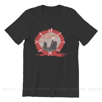 God of War Spil Far og Søn T-Shirt i Klassisk Teenager Gotiske Høj Kvalitet t-shirt i Overstørrelse Crewneck Streetwear