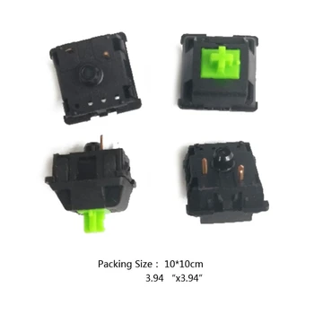Q1JF 4 Stykker Grøn RGB-Afbrydere 3-pin til razer Chroma Gaming Mekanisk Tastatur Switche Grønne Akse 3-polede Afbrydere