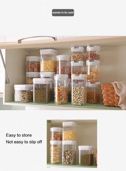 Opbevaring Af Fødevarer Container, Plast Køkken Korn Tank, Køleskab Noodle Max Multigrain Gennemsigtig Forseglet Tank