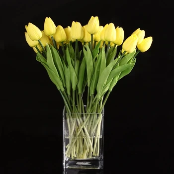 20pcs Tulip Flower Latex Rigtige Touch Til Brylluppet Indretning Blomst Bedste Kvalitet KC453