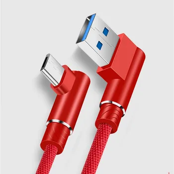 1M 2M 3M Dobbelt-Albue Android Hurtig Opladning Data Kabel Til Huawei Xiaomi Metal Albue USB-Kabel