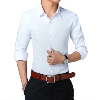 QIWN Sommeren langærmet Shirt til Mænd langærmet Slim Mænds Shirt koreanske Unge Ren Farve Shirt til Mænd Engros Cardigan