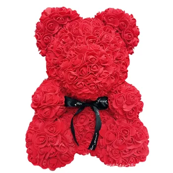 25 / 40 cm rose bjørn kunstig blomst rose bjørn, jubilæum, Jul, Valentinsdag gave kæreste bryllup dekoration