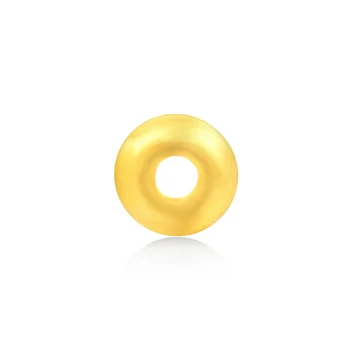 Bedste Gave Nye Rene 24K Guld Armbånd 3D Cirkel Formet Perle Rød Snor Flette Armbånd Til Kvinde