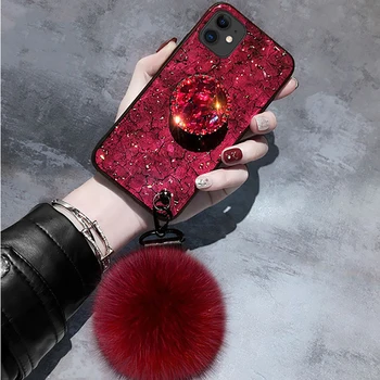 10pc krystal holder Stand+Pels Bold+Rem Phone case For iPhone-11 PRO MAX 6 6s 8 7 Plus XSMAX XR 5S SE12 Bling Glitter TPU Coque