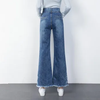 2021 høj talje jeans kvinder ' s løse nye slanke store ben bukser