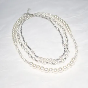 Multi-lag Simuleret Perle Smykker Lang Halskæde Kvinder, Mode, Vintage Perler, Kæde Halskæder & Vedhæng Gaver