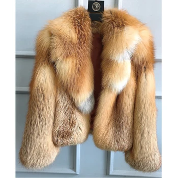 2019 Kvinders Ræv Pels Real Red Fox Fur vinterfrakke Ægte Naturlig Sølv Ræv Pels Tøj Til Kvinder Tykkere Varm Jakke