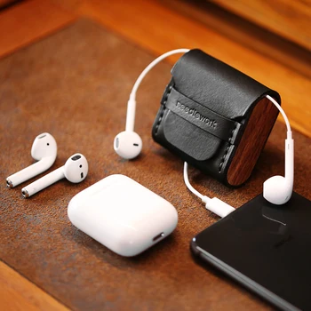 Luksus Ægte Retro Læder taske til Apple Airpods 1 2 Trådløse Buletooth Øretelefon Beskyttende Dække for Airpods opbevaringspose
