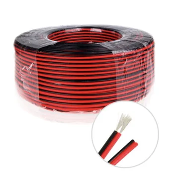 20awg tykkere sort/rød tråd, 100Meter en rulle