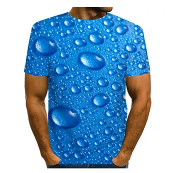 2021 nye 3D-t-shirt mænd er trykt vanddråber 3D-2021 Hot Salg Sommeren Korte Ærmer 3D-T-Shirt T-Shirt til Mænd kortærmet Top