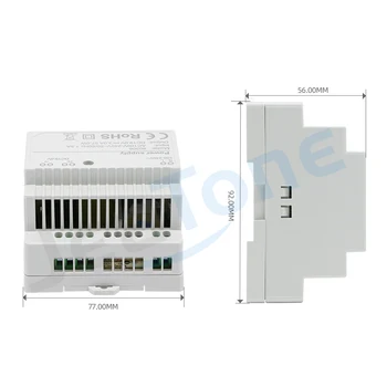 Jeatone Transformer Strømforsyning input AC 100V-240V output DC15.0V 2.0 Adapter Strip Skifte Driver video intercom