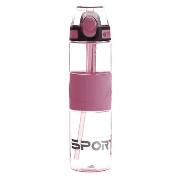 Sport vandflaske med Halm Brede Mund BPA-Fri Tritan Plast lækagetætte Flip-Top Låg, Bærbare Drinkware Sport Shaker Flaske