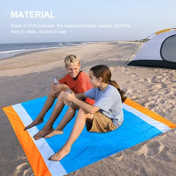 Vandring Hurtig Tørring Nylon Lomme Udendørs Picnic Rejse Vandtæt Kompakt Holdbare Bærbare Sammenklappelig Strand Tæppe Camping Mat