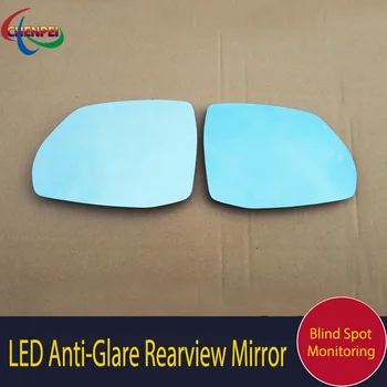 Stor Udsigt Blå Spejl Anti-Blænding Elektrisk Opvarmede Rearview Spejl Med LED-blinklys For Audi Q5 Q5L Q7 2012-2018