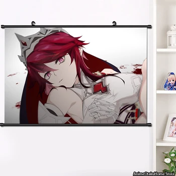 Anime Spil Rosaria Genshin Indvirkning Sød Sexet Pige Væggen malleri Plakat HD Print Home Decor Samling Kunst 40x60cm
