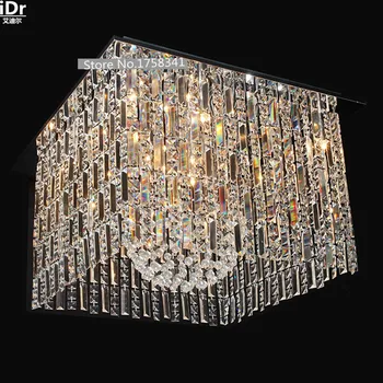 Japan Stil, høj kvalitet krystal lampe engineering lampe luksuriøse, moderne krystal loftsbelysning Hotel Belysning L800xW800xH350mm