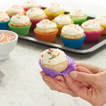 1PC Cupcake Formen Rund Bolle bradepande Genanvendelige Varme-Resistente Mini Silikone Kage form for Dessert at Lave Værktøj, Køkken Tilbehør