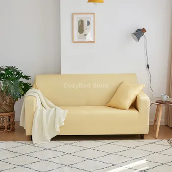 Pink Farve Elastisk Sofa Dække Polyester Hjørne Funda Sofa Couch Slipcover Stol Protector L Form Luksus Fashion Simpel