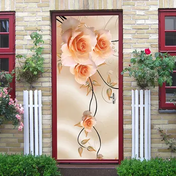 Natur Døren Tapet Home Decor selvklæbende Aftagelig Vandtæt Plakat, Klistermærker på Døre Væg Decal sticker