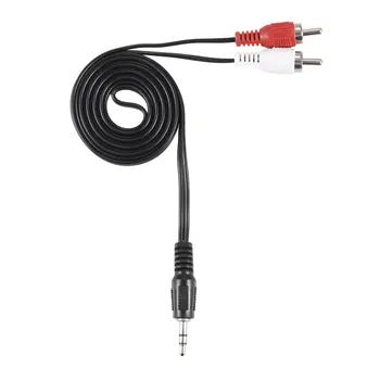 1/8 Tommer 3,5 mm Stik Jack til 2 RCA han Stereo Audio Hovedtelefoner Hovedtelefoner Headset Y Splitter Adapter Kabel
