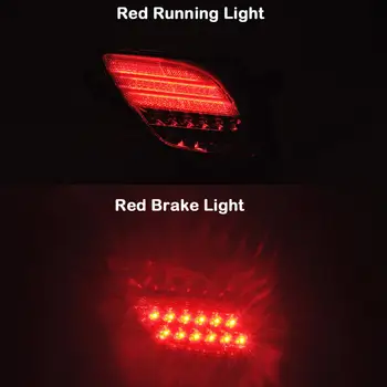 2stk For Mazda CX-5 2013 2-i-1 Funktion LED Bageste Kofanger Reflektor Lampe Rød LED Køre Lys Og Røde Bremse Lys