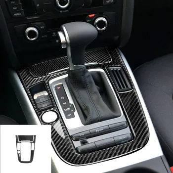 For Audi A3/A4/A5/S5/Q7 Carbon Fiber Gear Skift Panel pyntelister Klistermærker På Biler Bil-styling Tilbehør