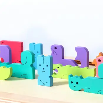 Baby Træ Legetøj Tetris, Puslespil Farverige Tangram Puslespil yrelsen Kids Børn Magination Intellektuelle Pædagogisk Legetøj For Børn