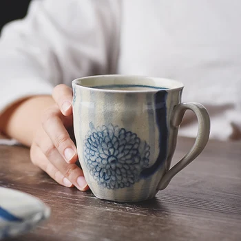 Små Japan Te og Kaffe Kop Sæt Vintage White Iced Te Kopper Og Underkop Sæt Te Skål, Porcelæn Tazas De Cafe Genanvendelige Cup ED50BD