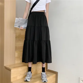 Nederdele til kvinder Forår/sommer 2021 nye koreanske version af high-waisted tynd multi-lag kage nederdel A-line nederdel kvinder
