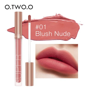 O. TO.O 12 Farver Velvet Mat Liquid Lipstick Vandtæt Langvarig Kvinder Nøgen Rød Lip Tint Makeup Lip Skønhed Kosmetik
