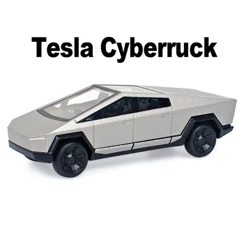 1/64 Tesla Cyberruck Trykstøbt Legering Bil Model Elektriske Pickup Pickup Truck Køretøj Børn Metal Bil Legetøj Bagagerummet Kan Åbnes
