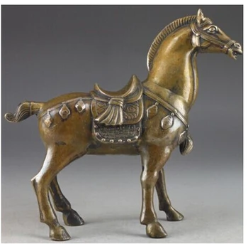 Kobber Messing KINESISK håndværk, indretning ation Asian Kinesiske Hest Gamle Håndarbejde Hamrede Hest Fantastisk Statue Heldig Samlerobjekt