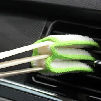 Bil Leverer Dobbelt Aircondition Luft Børste Interiør Instrumentpanel Rengøring Bløde Angel Hair Brush
