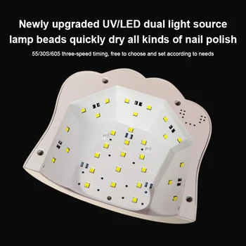 48W Søm Tørretumblere Tørring af UV-LED-Lampe Søm Lampe Gel Polish 30 Perler Lys Terapi Maskine Quick-tørring Intelligent Lampe Til Negle