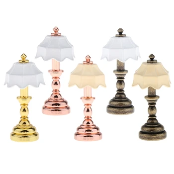 1:12 Dukkehus Miniature Møbler Paraply Lampeskærm Bordlampe Lys Model Børnene Lege, Spille Toy