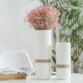 Keramik Vase Nordiske stil og boligindretning Håndværk Enkelt og Moderne Desktop Ornamenter Tørret Blomst arrangement Udefineret Enkle Vaser