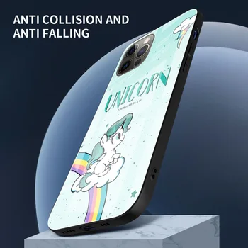 Rainbow Unicorn Glas Case Til Apple iPhone 11 12 Pro Max antal XR 7 8 Plus SE 2020 X XS 6 6S 12Mini Hærdet Tilbage Telefonens Cover Shell