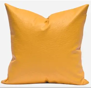 Europæiske model pude med pu læder farve enkel moderne pudebetræk Sofa stue design gule pudebetræk