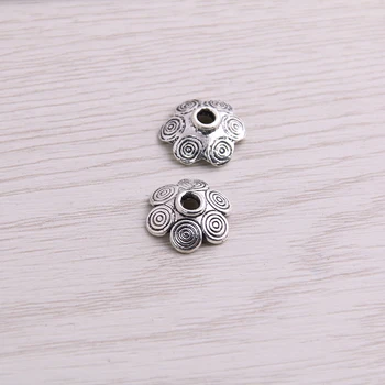 70pcs 5*13*15mm Antik Sølv farve Beholder Hul Cirkel Blomst Fordelt Smykker Tilbehør Charms og vedhæng Til smykkefremstilling