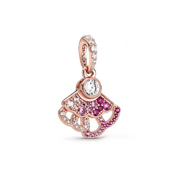 Pre-Atumn Nye 2020-Pink Fan Dingle Charms Perler passer Oprindelige Pandora Armbånd for diy Smykker at Gøre gave