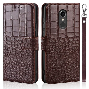 Luksus Flip-Case til Xiaomi Redmi 5 Cover Krokodille Tekstur Læder Book Design Telefon Coque Capa Med Rem Kort Indehavere
