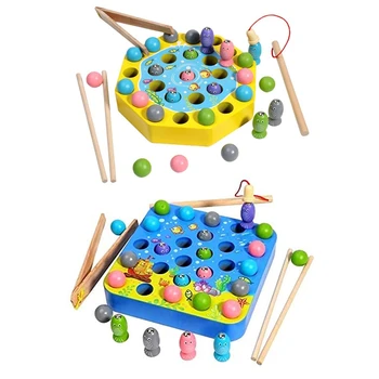 Træ-Magnetiske Fiskeri Legetøj med Pole Klip Spisepinde Pædagogiske Party Play Spil til Børn
