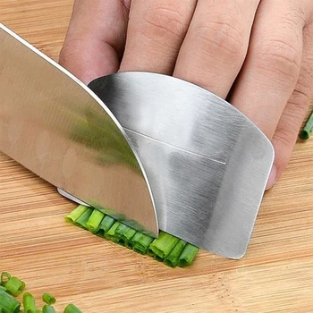 Undgå At Skære Hænder Vegetabilske Hånd Vagt Køkken Forsyninger Kreative Design To Fingre I 2 Stilarter Finger Garde Artefakt Stål