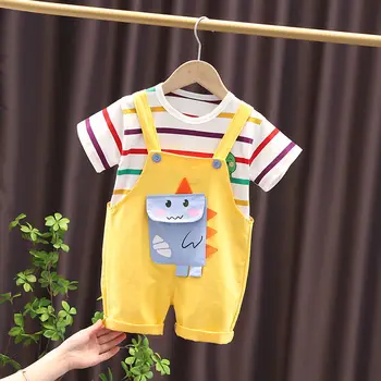 Baby slynger sommer tøj dreng passer til baby udenlandske stil koreanske børn s tøj til mænd sommeren dinosaur tøj børn tidevandet tøj