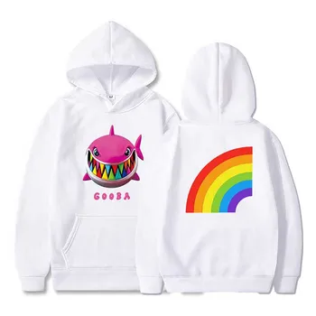Gooba Rainbow 3D-Print Hoodie Sweatshirts Mænd, Kvinder Mode Afslappet Hip Hop Pullover med Lange Ærmer Hætteklædte Sweatshirts Top