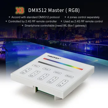 MiLight 4Zone X1/X2/X3/X4/X5 DMX512 Master RF Skifte Controller, Enkelt Farve DIM RGB RGBW RGB+CCT AC100~240V For led strip Lampe