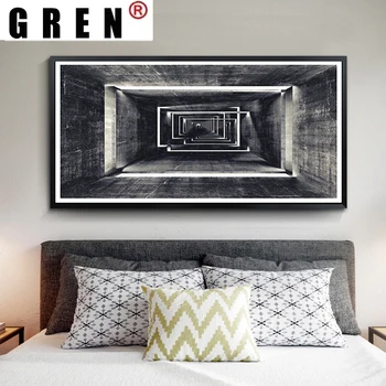 GREN Retro Abstrakte Geometriske Lærred Malerier, Plakater, Print Væg Kunst Minimalistisk Billeder POP Stue Home Decor Urammet